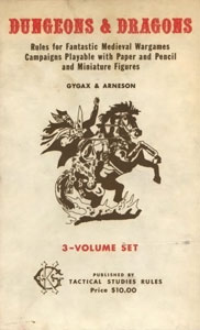 A Book Cover of the very first Dungeons & Dragons Box Set