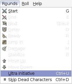 Select Ultra Initiative in the Rounds Menu
