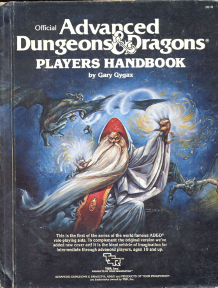 Advanced Dungeons & Dragons Players Handbook by Gary Gygax — new cover by Jeff Easly (1983)